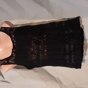 Loft Black Lace Tank Top Size womens Large